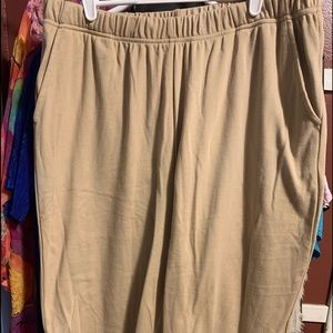 Woman Within Plus capris KHAKI 18/20 Petite NWOT